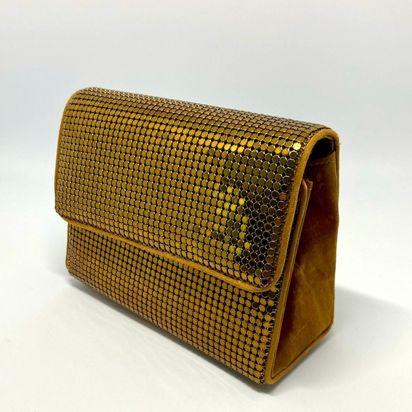Amanda Smith Gold Mesh Clutch Purse - Picture 1 of 8